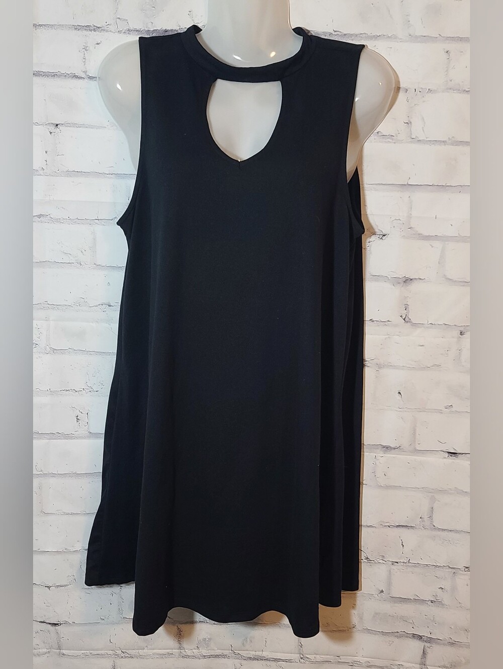Mudd Black Choker Keyhole Tank Dress Sleeveless Size L